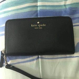 Kate Spade black tech wallet/wristlet